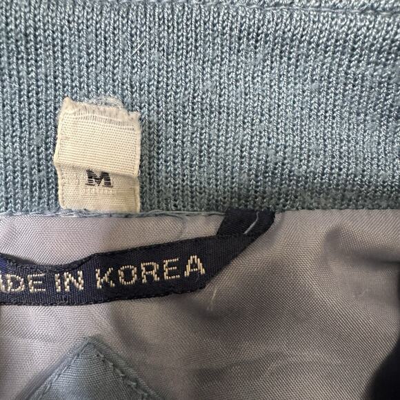 Vintage 80s Cafe Racer Jacket Mens M California Blues Blue Bomber Zip Up - Picture 4 of 8